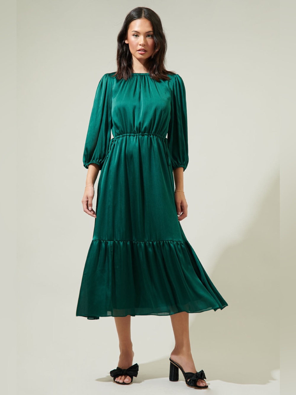 NWT Sugarlips Carmine Solid Midi Dress